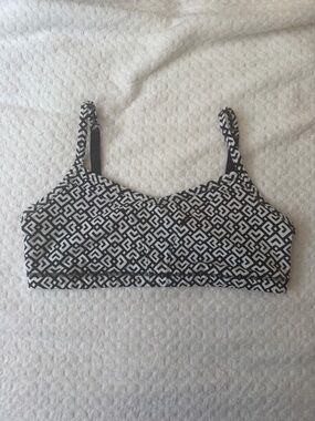 Lucy sports bra size L - Black & White Geo Print Women's Bralette